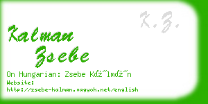 kalman zsebe business card